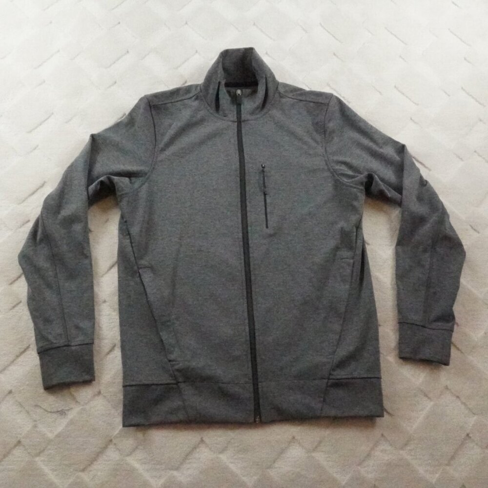Mack Weldon Full Zip Jacket Mens Small Gray Heavy Fleece
